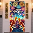 thumbnail image 4 of Steadline 2026 New Year Happy Door Curtain 180x90cm Multi-Color Holiday Fabric Decoration Spring Festival Door Cover Christmas Home Decor Party Background Decoration, 4 of 7