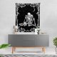 thumbnail image 3 of ZHAOCHENG Tapiz de Calavera, Tapices Blancos y Negros Los Amantes Besándose, Tapiz Floral de Luna y Estrellas Estrelladas, Tapiz de Tarot de Esqueleto Humano para Colgar en Dormitorio, Dormitorio, Dec, 3 of 5