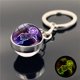 thumbnail image 1 of Llaveros para mujer, llavero de billetera, llavero de auto, llavero lindo, llavero con doce colgantes de vidrio luminoso, llavero de metal con aerosol para quitar llaves., 1 of 4