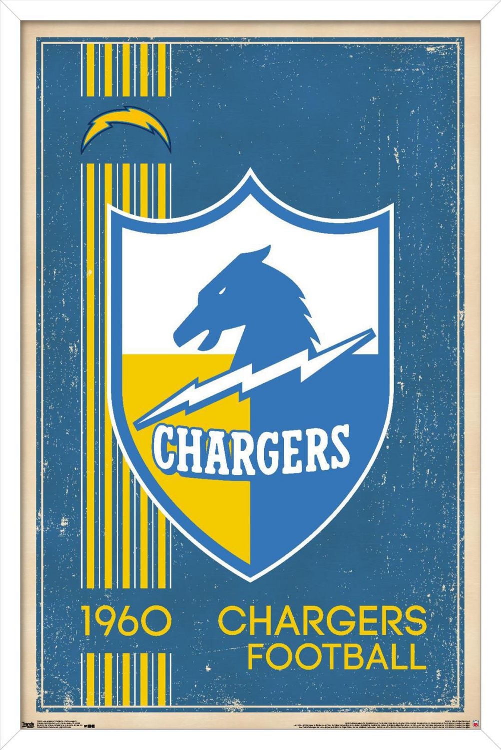 NFL Los Angeles Chargers - Retro Logo 17 Wall Poster, 22.375" x 34"