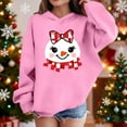 thumbnail image 2 of Lorytime Christmas Kids Hoodies for Boys Girls Printed Sweatshirt Long Sleeve Pullover Drop Shoulder Cute Tops Pink, 2 of 4