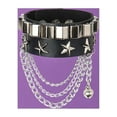 thumbnail image 5 of Snap Punk Rock Wrap PU Leather Bracelet Men Vintage Star Spikes Rivet Gothic Wide Cuff Bracelets For Women Jewelry, 5 of 11