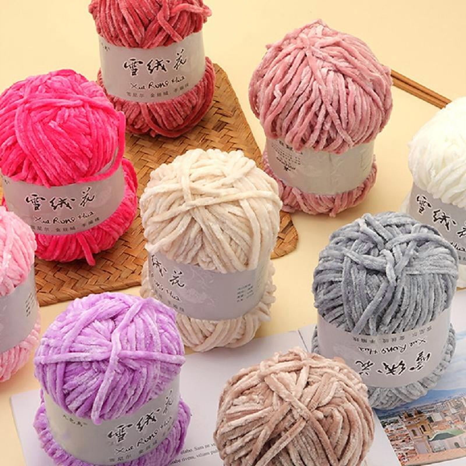 6Rolls of Crochet Yarn for Blanket Knitting Crocheting Knitting Yarn