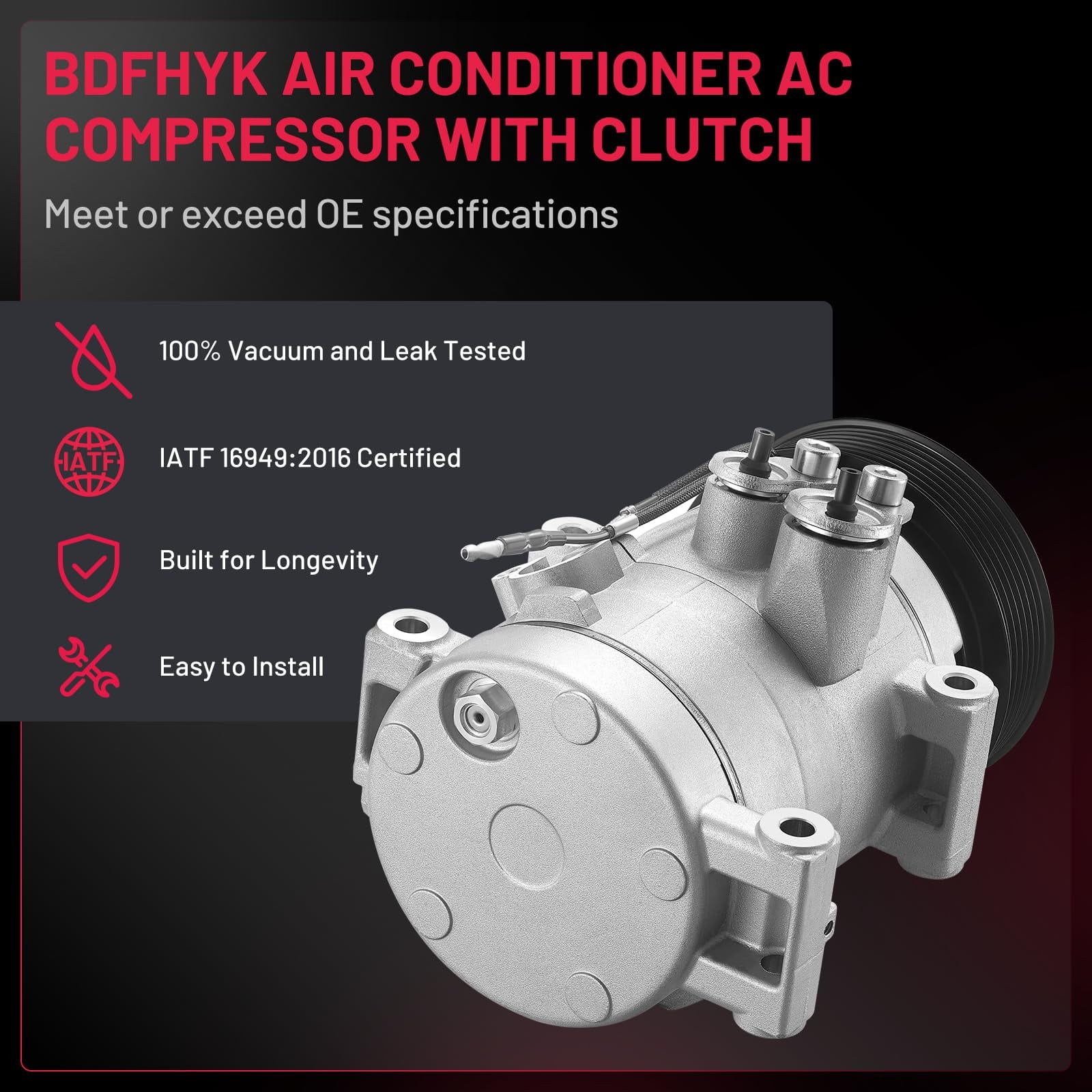 Air Climatisé Auto Ac Recharge JDMON AC Compressor Clutch Assembly