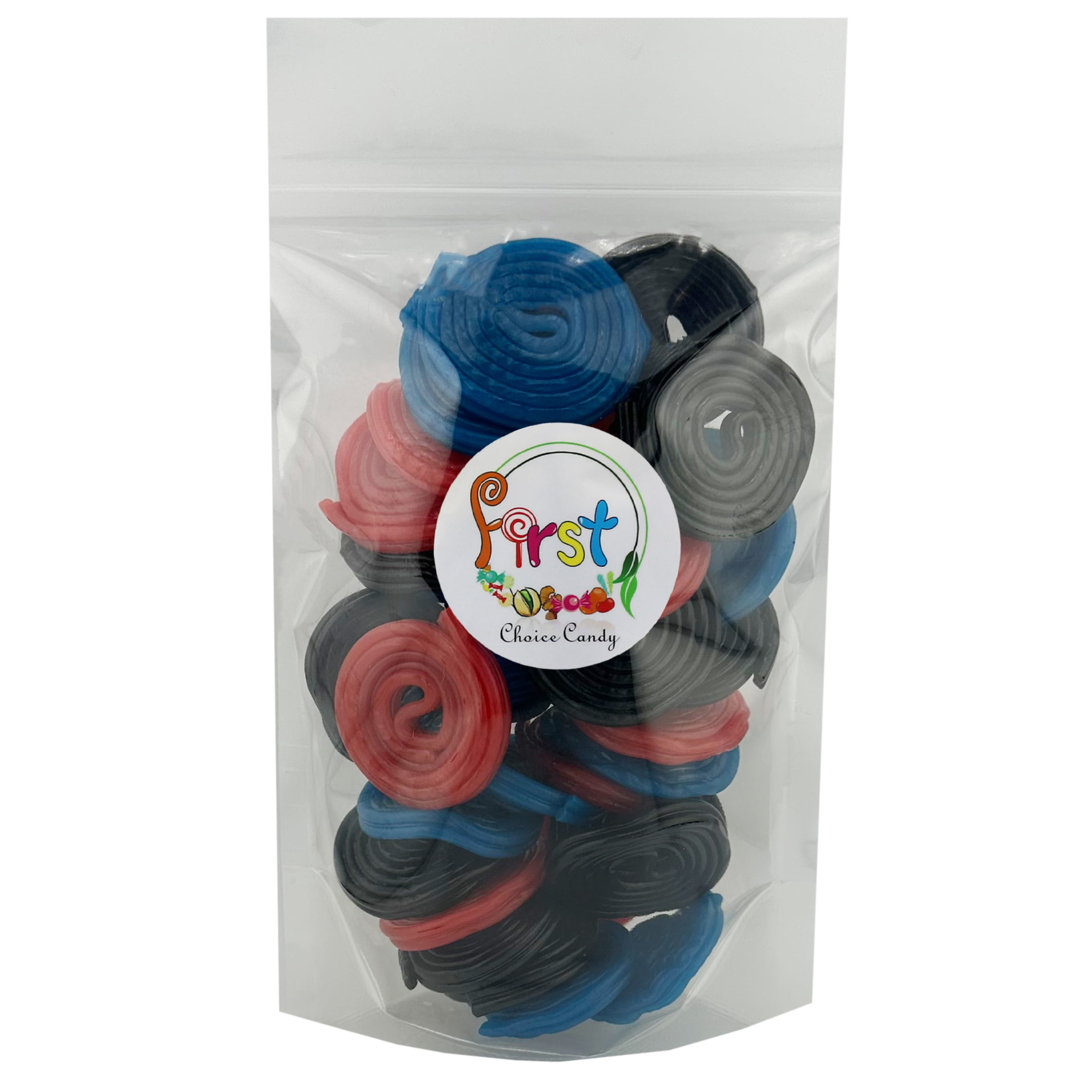 FirstChoiceCandy Assorted Licorice Spiral  Wheel Gummy Candy - 5 Pound