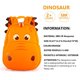 thumbnail image 2 of Mochila dinosaurio Yisibo niños y niñas,i remprescol viaje - libros de 2 a 7 años (Naranja), 2 of 3