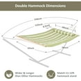 thumbnail image 4 of SUNCREAT Portable 2 Person Hammock with Hardwood Spreader Bar, Cotton Rope Outdoor Hammock with Polyester Pad, Green&Beige, 4 of 8