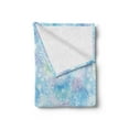 thumbnail image 2 of Snowflake Soft Flannel Fleece Blanket, Bokeh Style Background with Abstract Snowflake Pattern Winter Themed Composition, Cozy Plush for Indoor and Outdoor Use, 50" x 60", Multicolor, by Ambesonne, 2 of 5