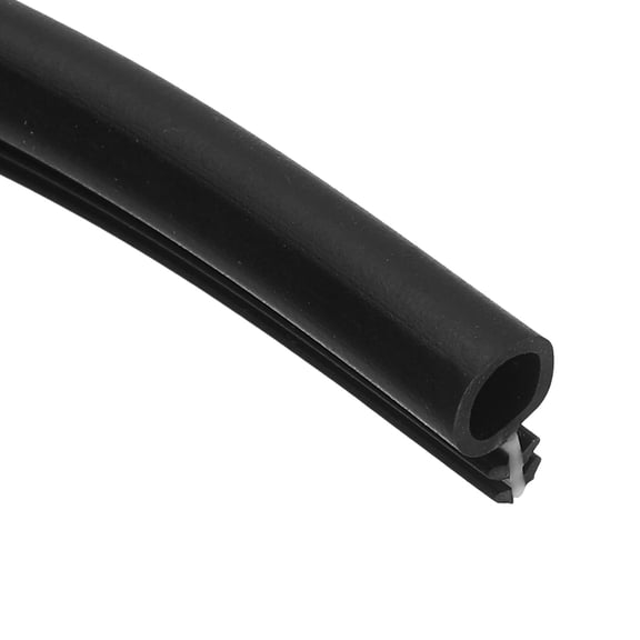 Uxcell Window Weatherstrip Seal (10ft x 1/4") - Bulb Bubble Kerf Noise Reduction Rubber Flange Window Weatherstrip Seal for Door Frame Windows Card Slot, Black