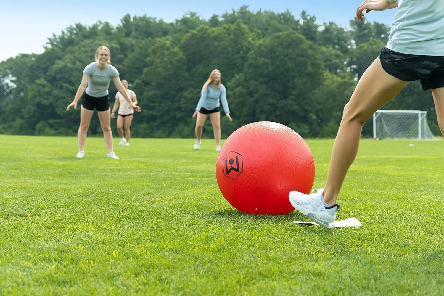 Wicked Big Sports: Oversized 20" Kickball - Red - Giant Inflatable Ball, Bases, Home Plate & Pump Included, Yard Games & Sports, Outdoor Activity