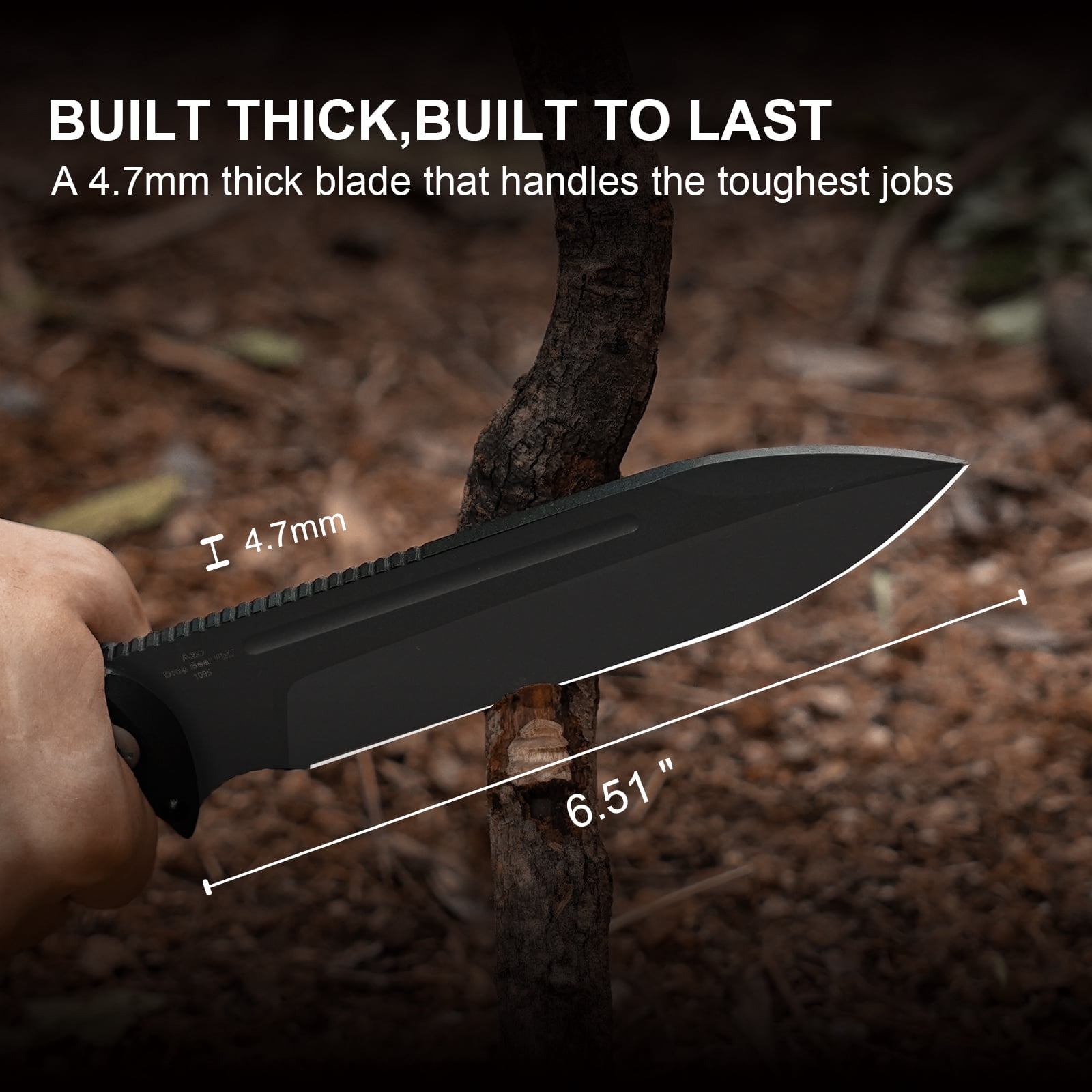 Kizer Drop Bear Fix 7 Fixed Knife 1095 Blade G10 Handle Survival Big Size 1103A2 With Sheath 1103A2