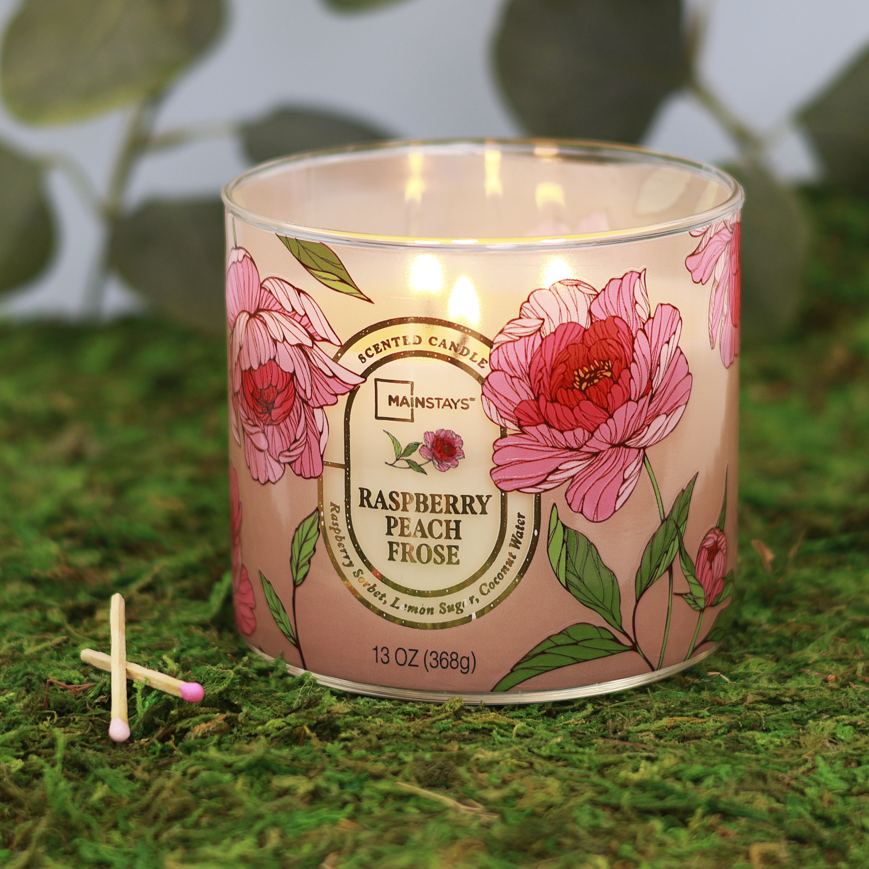 Mainstay - Brandclub - Mainstays 3-Wick Floral Scene Scented Jar