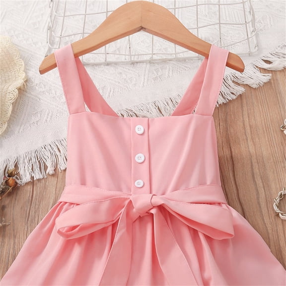 Vedolay Girl Dress Chiffon Prom Party Dresses Bridesmaid Dress Flower Girl's Dress,Pink 3-4 Years