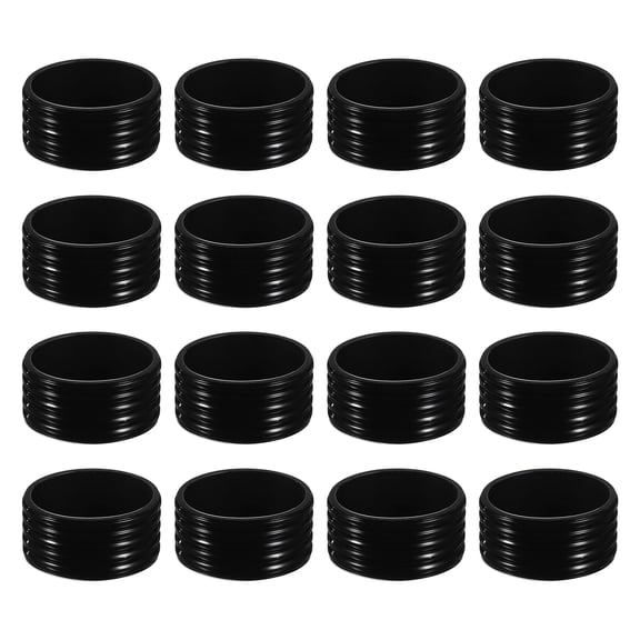 Uxcell Silicone Racquet Grip Band Ring, Anti-Slip Racquet Rubber Rings, Absorbent Overgrip 16 Pcs & Black -Fitting for (Badminton /Pickleball/Tennis Rackets)