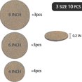 thumbnail image 4 of 10 piezas 3 tamaños Cork Plant Ers, 4/6/8 pulgadas Cork Plant Mats, 4 of 4