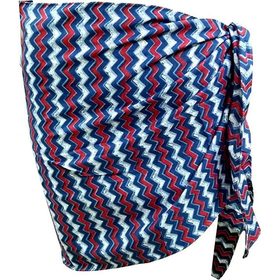 Rastogi Handicrafts Women's Sarong Swimsuit Cover Ups Bathing Suit Coverups Rayon Beach Wrap Skirts Swimwear (Rayon Sarong Design-3) Black