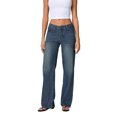 thumbnail image 2 of FOCUSNORM Women's Spring Summer Denim Pants Low Waist Wide Leg Trousers with Multi Pockets, 2 of 9