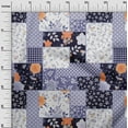 thumbnail image 3 of oneOone Cotton Flex Dark Blue Fabric Asian Floral Mix Patch Dress Material Fabric Print Fabric By The Yard 40 Inch Wide, 3 of 4