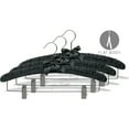 thumbnail image 2 of INTERNATIONAL HANGER Black Satin Padded Combo Hanger with Studs for Straps, 48 Pack, 2 of 3