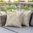 thumbnail image 3 of Beige Coastal Outdoor Pillow Covers Pack of 2 Nautical Starfish Jellyfish Coral Summer Waterproof Throw Pillow Covers Decorative Cushion Cases for Patio Garden Tent Balcony Couch 26x26 inch, 3 of 9