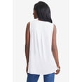thumbnail image 3 of Jessica London Women's Plus Size Stretch Knit Hi-Low Zip Tunic, 3 of 4
