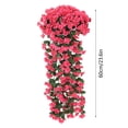 thumbnail image 3 of Flores artificiales violetas, glicinias, cesta colgante, orquídeas artificiales de seda, flores colgantes para decoración del hogar, decoración de bodas en interiores y exteriores, enredaderas, 3 of 6