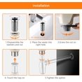 thumbnail image 5 of Tapón de fregadero universal emergente - Tapón de lavabo de baño resistente a la corrosión antiobstrucción, tapón de residuos con herramienta de instalación, latón, talla única, plata JFHHH pequeña, 5 of 5