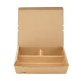 thumbnail image 6 of Bio Tek 78 oz Rectangle Kraft Paper Bento Box - 3-Compartment - 11" x 9" x 2" - 100 count box, 6 of 10