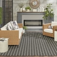 thumbnail image 4 of Nourison Twist Reversible 9' x 12' Black Modern Rug, 4 of 11