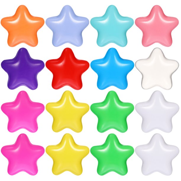 BRIGHTFUFU 200 Uds. Bolas oceánicas creativas en forma de estrella, bolas a prueba de aplastamiento, juguetes para niños
