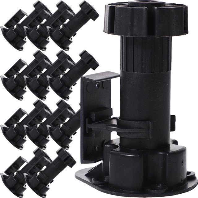 UPOUART 12Ud Patas Ajustables Para Nivelar Muebles Con Y Color Negro