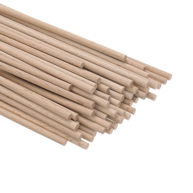 Uxcell 50-Pack Listones de Madera 1/8 x 6 Pulgadas Listones de Madera Sin Terminar Listones Precutados