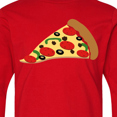thumbnail image 4 of Inktastic Pizza Slice Long Sleeve Youth T-Shirt, 4 of 5