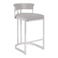 thumbnail image 1 of Home Gear Tabouret Cristal 26" Moderne en Velours Rembourré Gris, 1 of 2