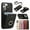 Black, variant on For iPhone 13 Pro Max Wallet Case, Multiple Cards Holder Crossbody Shoulder Strap Ring Holder Kickstand Premium PU Leather Shockproof Lightweight Phone Case for Apple iPhone 13 Pro Max, Brown