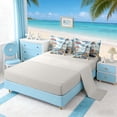 thumbnail image 4 of Manfei Watercolor Lighthouse Beach Twin Bedding Sets for Kids Boys and Girls, Nautical Bedding Comforter Set, Gray Reversible 7 Pieces, 4 of 6