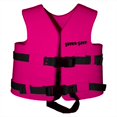 thumbnail image 1 of TRC Recreation Chaleco salvavidas pequeño supersuave para niños, aprobado por USCG, chaleco de natación de espuma recubierta de vinilo para niños, piscina y equipo de playa, color rosa flamenco, 1 of 7