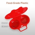 thumbnail image 4 of Microwave Egg Poacher & Cooker, 2-Cup Egg Boiler for Perfect Poached/Scrambled Eggs, BPA-Free, Dishwasher Safe, Quick Breakfast Maker for Home Kitchen, 4 of 5