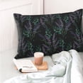 thumbnail image 4 of Fuzoiu Lavender Flowers Print Pillow Case with Hidden Zipper,Pillow Covers,Soft and Comfortable Pillowcase-14"x20", 4 of 6