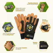Apis Tactical Pro Beekeeping Gloves - Ventilated Heavy-Duty Work Gloves - Extra Large- White