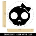thumbnail image 2 of Sassy Skull with Hairbow Self-Inking Rubber Stamp Ink Stamper - Red Ink - Medium 1 Inch, 2 of 7