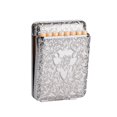 thumbnail image 1 of Étui à Cigarettes King Size Régulier 16 Pcs Boîte à Cigarettes King Size Métal Rétro Portable Bon pour Hommes Femmes (Argent), 1 of 6