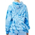 thumbnail image 4 of Niuer Ladies Hoodies Long Sleeve Sweatshirts Tie Dye Sweatshirt Loose Fit Pullover Hooded Neck Light Blue L, 4 of 4