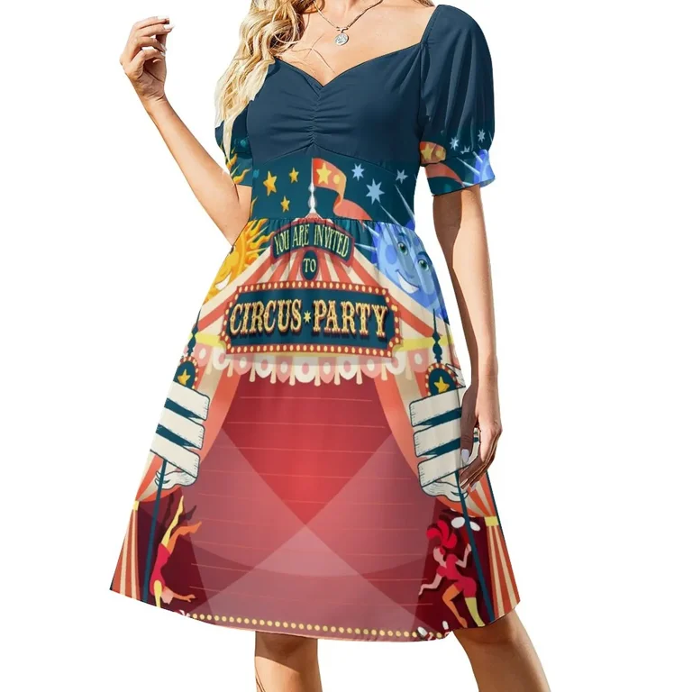 Circus Carnival Invite Poster Sleeveless Dress bandage dress summer dress  korean women elegant chic wedding evening dresses - Walmart.com