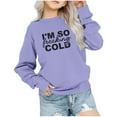thumbnail image 2 of YWDJ Girls Crewneck Oversized Sweatshirt Kids Fashion Long Sleeve Pullover Tops 1-12 Years Purple 2-3T, 2 of 6