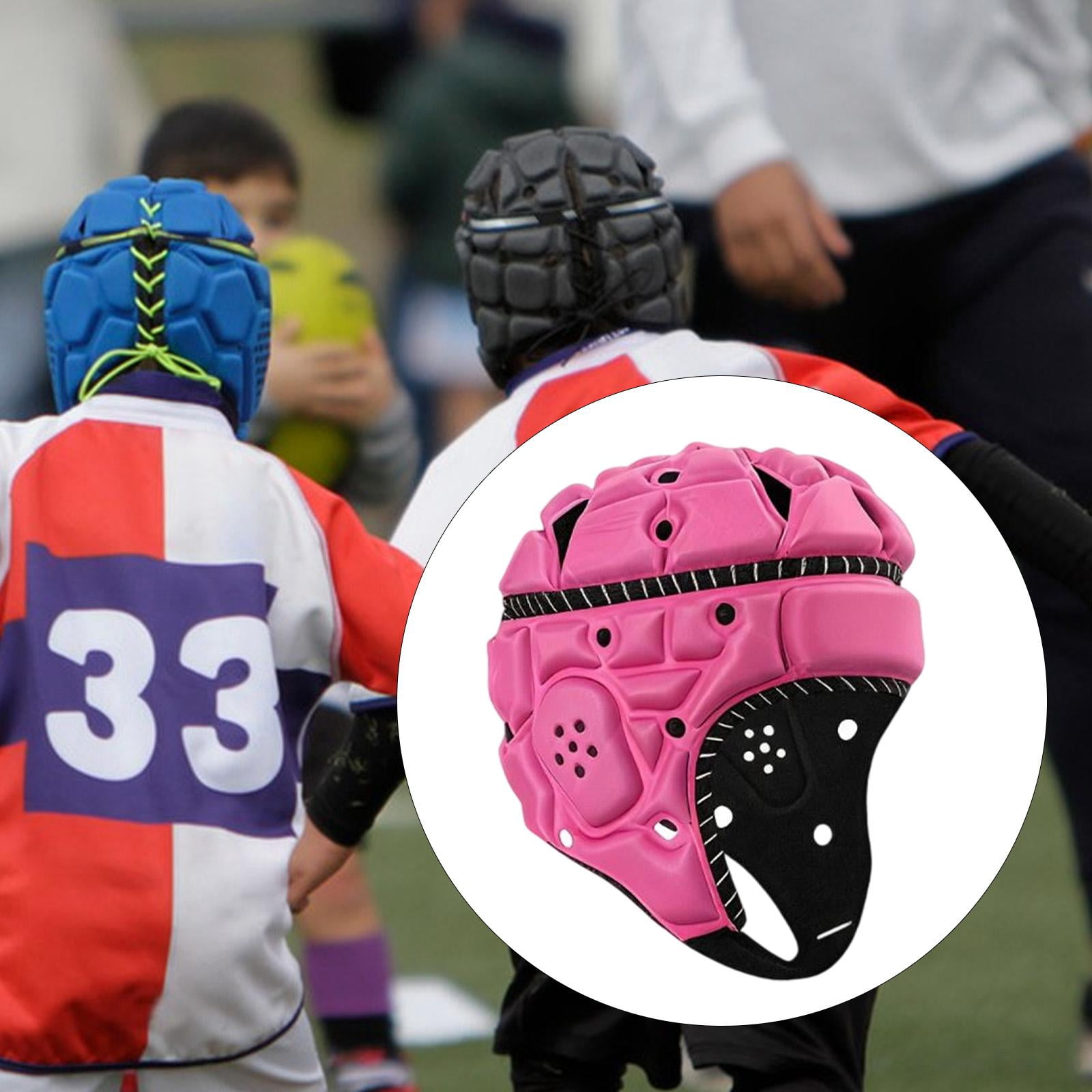 Rugby Helmet Protective Headguard Soft Padding High Density Foam Adjustable Fit for Adult Sports Training