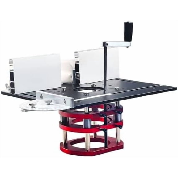 Router Kit, Aluminum Alloy Table Base Plate Router, Router Table Saw Insert Base Plate with Lifting Base for Woodworking Engraving Trimming (Black)$$Tools & Hardware Other