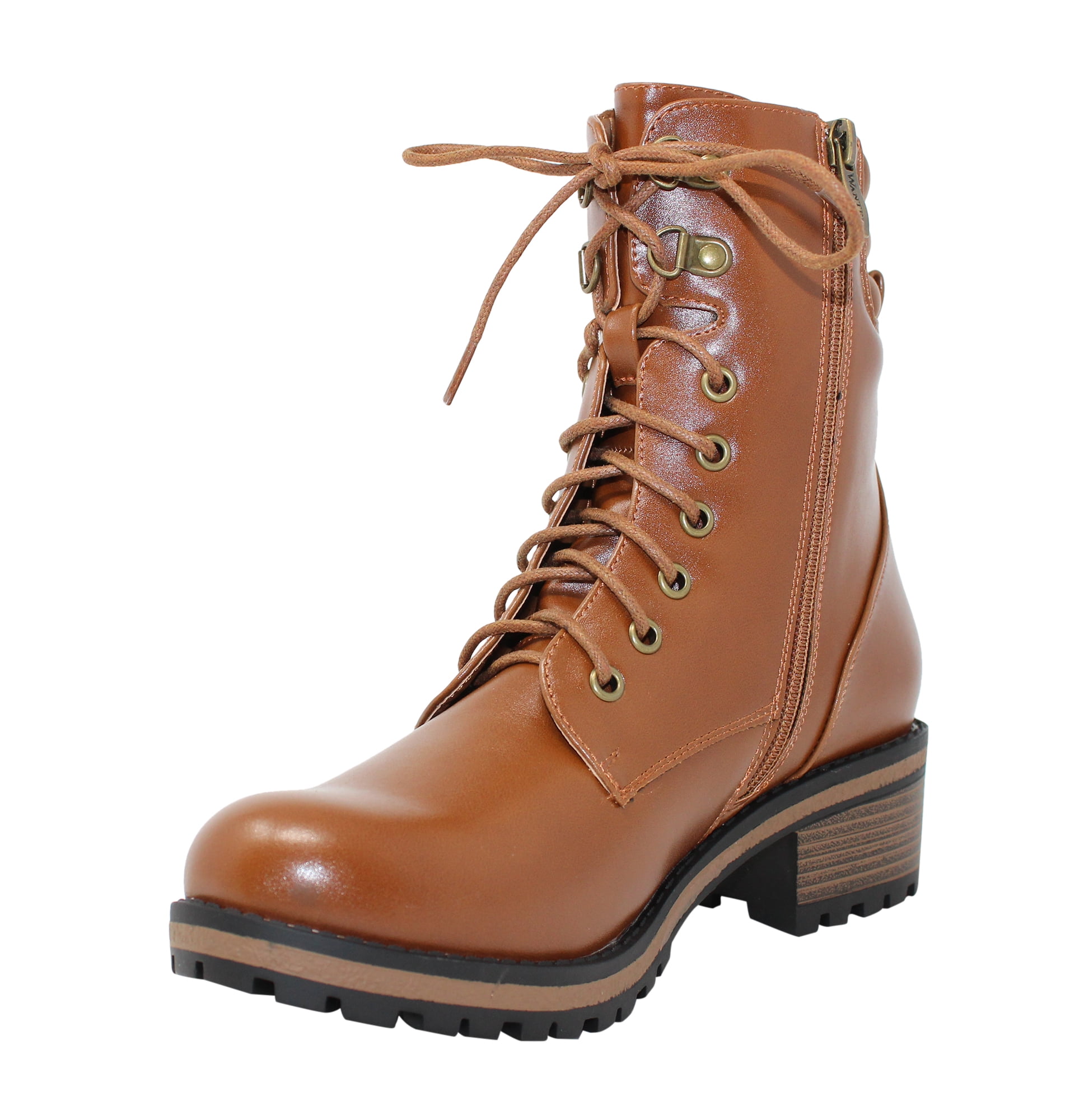 Wanted Shoes - Wanted Women's Oregon Lace-Up Combat Boots - Walmart.com ...