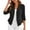 Black, variant on Nfurl Fitted Cropped Blazers for Women Business Casual Open Front 3/4 Sleeve Short Blazer Dressy Suit Jackets for Ladies White XL