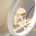 thumbnail image 3 of Apliques de pared LED regulables con forma de astronauta para dormitorio infantil, bola de proyección de luna y estrellas, luz de pared moderna de mediados de siglo, lámpara de pared para mesita de, 3 of 7